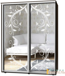 Шкаф-купе 2х дв Стандарт Пескоструй № 42