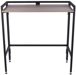 Стол BRABIX "Smart CD-009", 800х455х795 мм, ЛОФТ, складной, металл/ЛДСП дуб, каркас черный, 641874