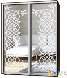 Шкаф-купе 2х дв Стандарт Пескоструй № 72+72