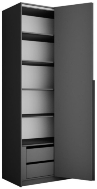 Шкаф Локер 2-х дверный (Гармошка) Серый диамант