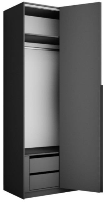 Шкаф Локер 2-х дверный (Гармошка) Серый диамант