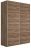 Шкаф-купе Прайм 2-х дверный (ЛДСП) Крафт табачный