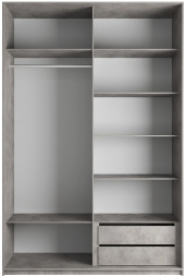 Шкаф-купе Эста 2-х дверный (ЛДСП) Бетон