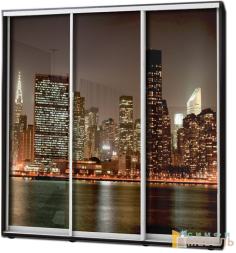 Шкаф купе 3х дв Фотопечать № 40