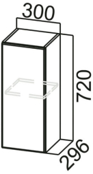 Шкаф навесной Ш300 Бостон