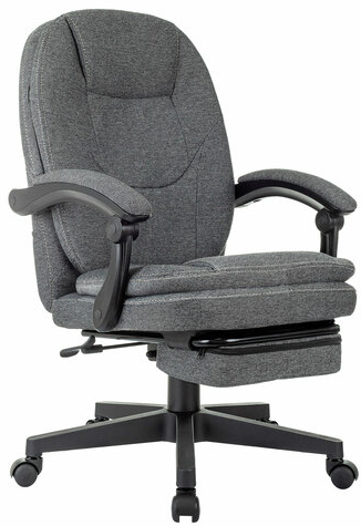 Кресло офисное CH-868MSG-F, синхромеханизм, подставка для ног, ткань, серое, 1998751