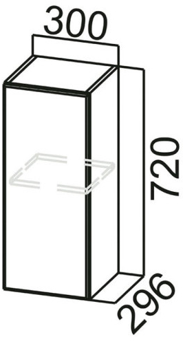 Шкаф навесной Ш300 Грейвуд