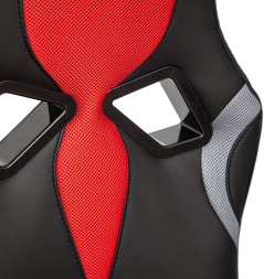 Кресло RUNNER кож/зам/ткань, черный/красный, 36-6/08/12