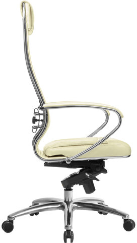 Кресло офисное МЕТТА "SAMURAI" KL-1.04, рецик. кожа, бежевое