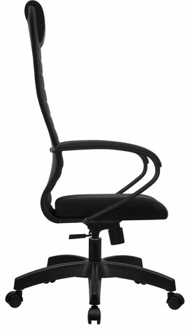 Кресло офисное МЕТТА &quot;SU-B-10&quot; пластик, ткань-сетка, сиденье и спинка мягкие, черное