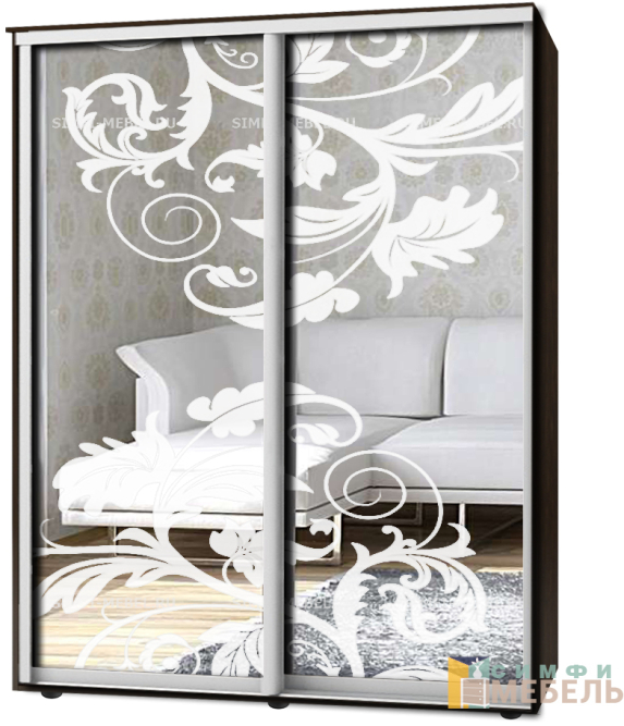 Шкаф-купе 2х дв Стандарт Пескоструй № 43