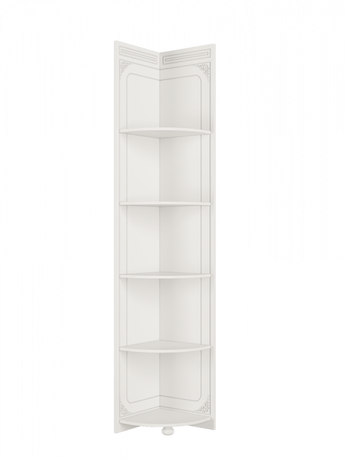 Стеллаж угловой Ассоль АС-54 белое дерево