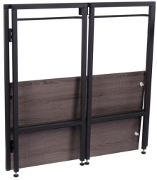 Стол BRABIX "Smart CD-009", 800х455х795 мм, ЛОФТ, складной, металл/ЛДСП ясень, каркас черный, 641875