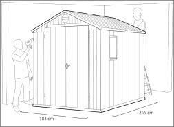 Сарай Дарвин 6х8 (Darwin 6x8), серый