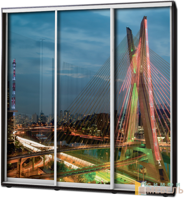 Шкаф купе 3х дв Фотопечать № 41