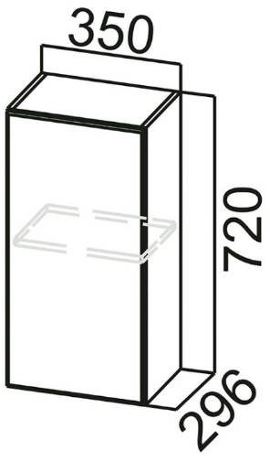 Шкаф навесной Ш350 Бостон