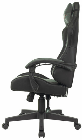 Кресло компьютерное BRABIX "Striker GM-121", синхромеханизм, 2 подушки, экокожа/велюр, черное/серое, 532961