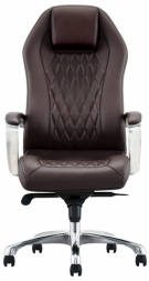 Кресло BRABIX PREMIUM Aurus EX-705, мультиблок, алюминий, экокожа, коричневое, 532929