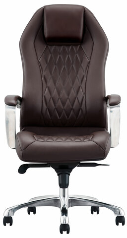 Кресло BRABIX PREMIUM Aurus EX-705, мультиблок, алюминий, экокожа, коричневое, 532929
