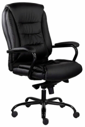 Кресло офисное "Ровер" CH-708, усиленное, НАГРУЗКА до 150 кг, экокожа, черное