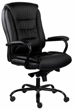 Кресло офисное "Ровер" CH-708, усиленное, НАГРУЗКА до 150 кг, экокожа, черное
