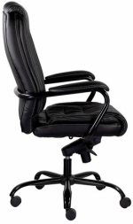 Кресло офисное "Ровер" CH-708, усиленное, НАГРУЗКА до 150 кг, экокожа, черное