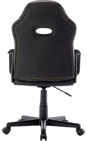 Кресло компьютерное BRABIX "Stripe GM-202", экокожа, черное/желтое, 532510