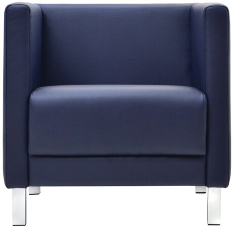 Кресло мягкое "Атланта", "М-01", 700х670х715 мм, c подлокотниками, экокожа, темно-синее