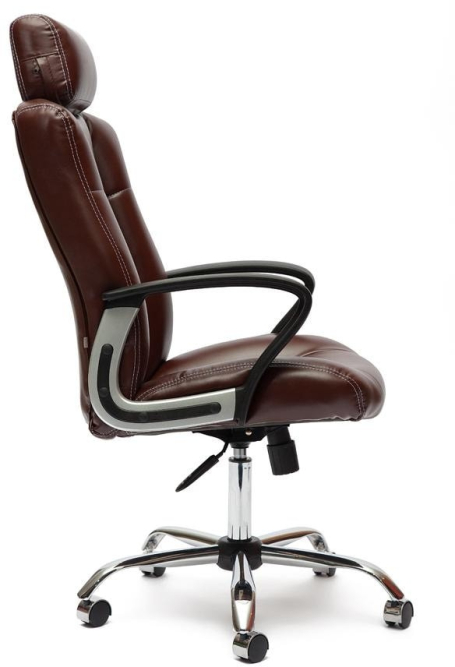 Кресло OXFORD хром кож/зам, коричневый/коричневый перфорированный, 2 TONE/2 TONE /06