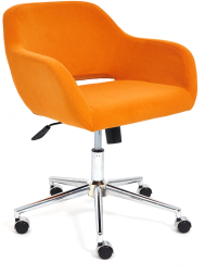 Кресло MODENA хром флок , оранжевый, 18