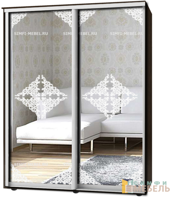 Шкаф-купе 2х дв Стандарт Пескоструй № 44