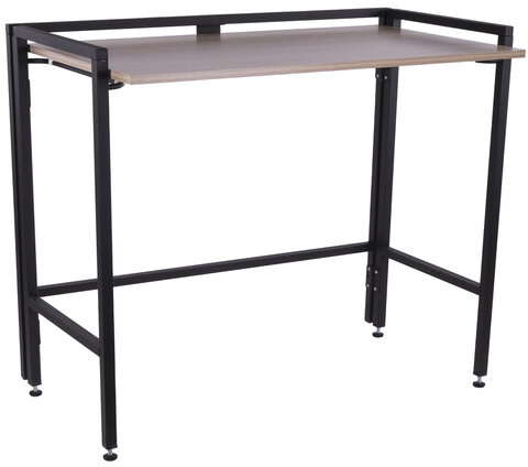 Стол BRABIX "Smart CD-010", 1000х505х795 мм, ЛОФТ, складной, металл/ЛДСП дуб, каркас черный, 641876