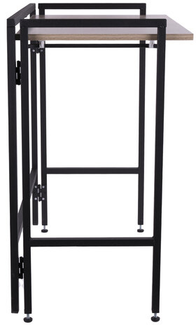 Стол BRABIX "Smart CD-010", 1000х505х795 мм, ЛОФТ, складной, металл/ЛДСП дуб, каркас черный, 641876