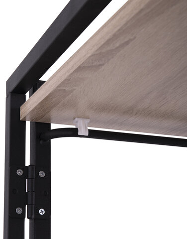 Стол BRABIX "Smart CD-010", 1000х505х795 мм, ЛОФТ, складной, металл/ЛДСП дуб, каркас черный, 641876