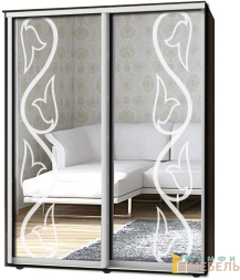 Шкаф-купе 2х дв Стандарт Пескоструй № 74+74