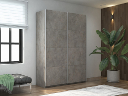 Шкаф-купе Прайм 2-х дверный (ЛДСП) Бетон