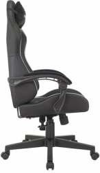 Кресло компьютерное BRABIX &quot;Striker GM-121&quot;, синхромеханизм, 2 подушки, экокожа/велюр, черное, 532962