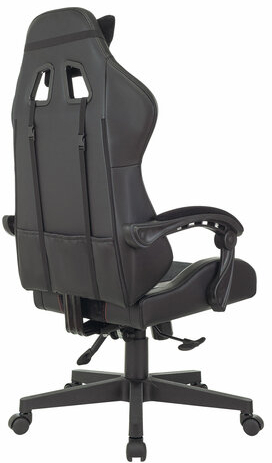 Кресло компьютерное BRABIX "Striker GM-121", синхромеханизм, 2 подушки, экокожа/велюр, черное, 532962