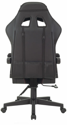 Кресло компьютерное BRABIX "Striker GM-121", синхромеханизм, 2 подушки, экокожа/велюр, черное, 532962