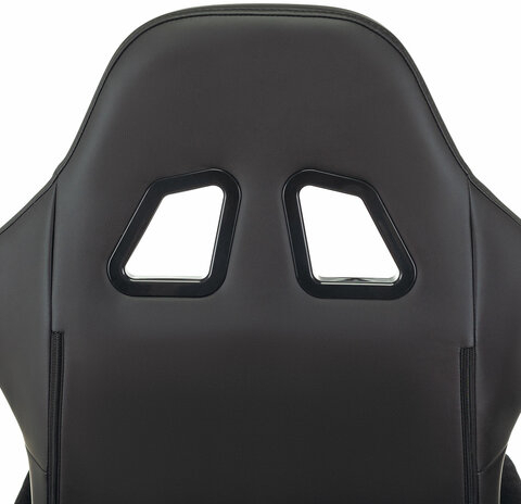 Кресло компьютерное BRABIX "Striker GM-121", синхромеханизм, 2 подушки, экокожа/велюр, черное, 532962