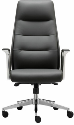 Кресло BRABIX PREMIUM Adept EX-752, синхромеханизм, алюминий, экокожа, черное, 532930