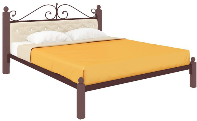 Металлическая кровать Диана Lux мягкая