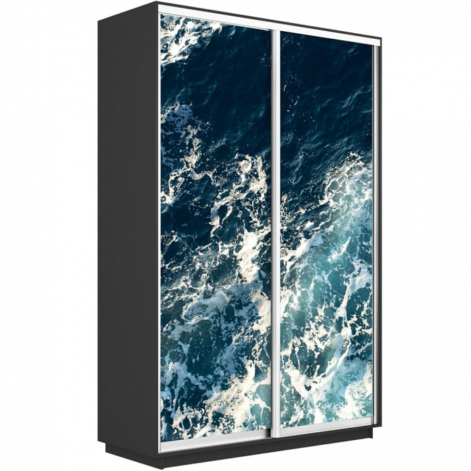 Шкаф-купе Экспресс 2-х дверный (Фото №1015 Морские волны)