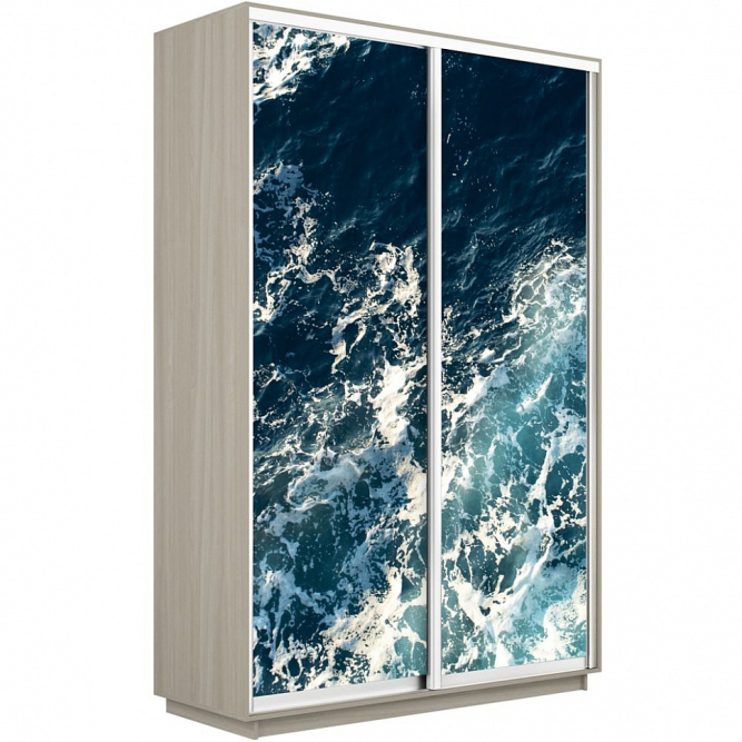 Шкаф-купе Экспресс 2-х дверный (Фото №1015 Морские волны)