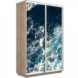 Шкаф-купе Экспресс 2-х дверный (Фото №1015 Морские волны)