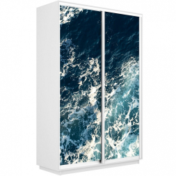 Шкаф-купе Экспресс 2-х дверный (Фото №1015 Морские волны)