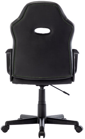 Кресло компьютерное BRABIX "Stripe GM-202", экокожа, черное/зеленое, 532511