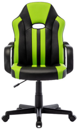 Кресло компьютерное BRABIX &quot;Stripe GM-202&quot;, экокожа, черное/зеленое, 532511