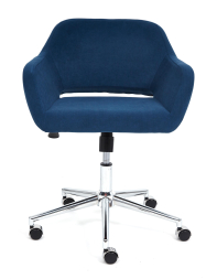 Кресло MODENA хром флок , синий, 32