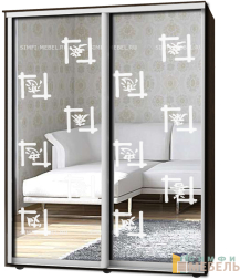 Шкаф-купе 2х дв Стандарт Пескоструй № 45